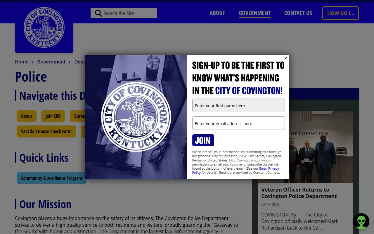 Covington Police Department facility