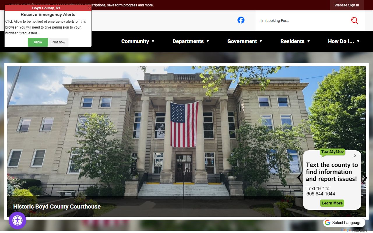 Boyd County Government and detention information